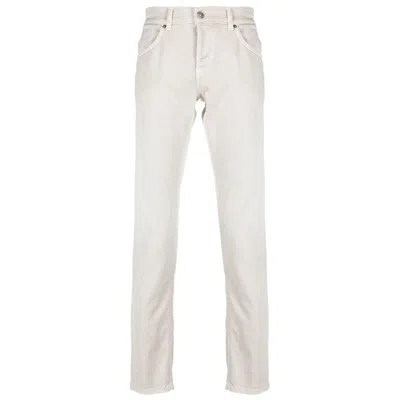 Dondup White Cotton Jeans & Pant