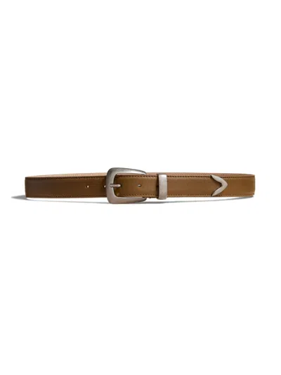 Khaite The Benny Leather Belt In Neutrals