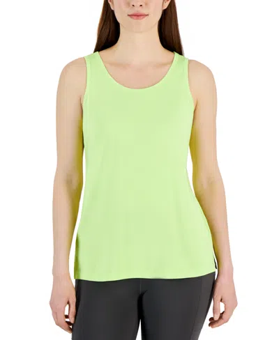 Id Ideology Women's Active 3 Pack Solid Tank Top, Created For Macy's In Acid Lime