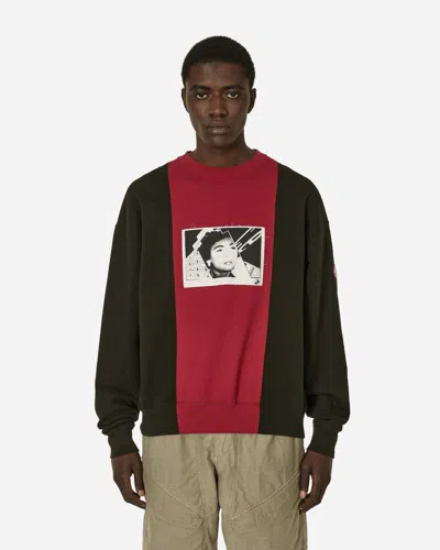 Cav Empt Paneled Two Tone Crewneck Sweatshirt In Red