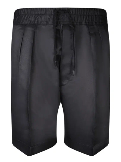 Tom Ford Silk Twill Shorts In Black