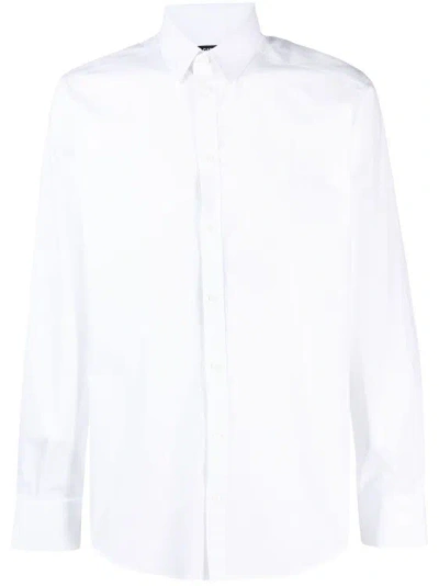 Dolce & Gabbana Long-sleeve Cotton Shirt In White