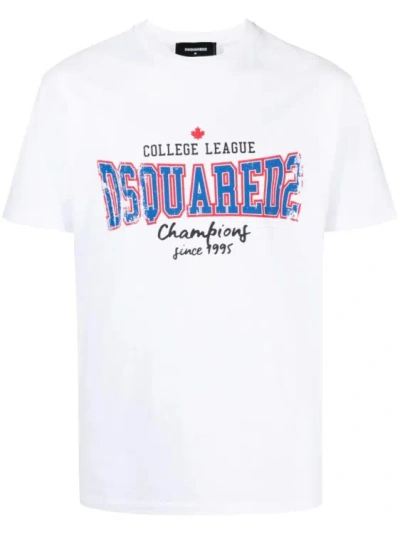 Dsquared2 College Logo-print T-shirt In White