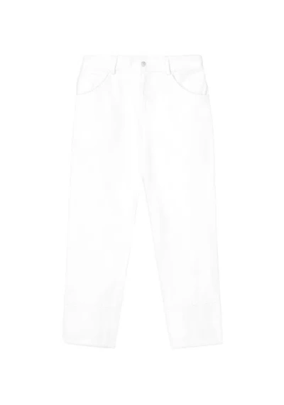 Aeron Cropped Cliff Straight Jeans In White