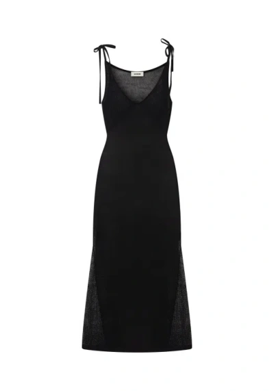 Aeron Linen-blend Count Dress In Black