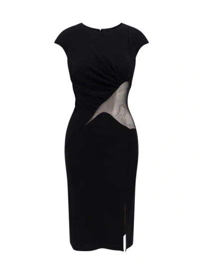 Givenchy Viscose Dress With 4g Mesh Insert In Black