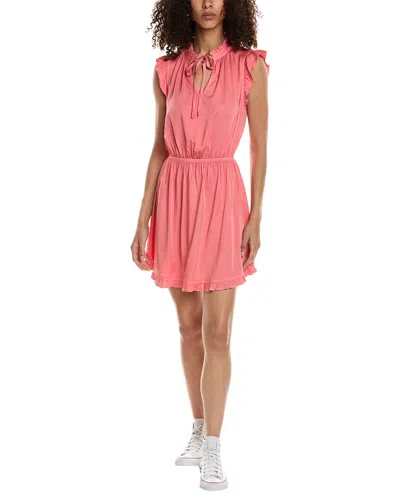 Bella Dahl Ruffle Sleeve Mini Dress In Pink