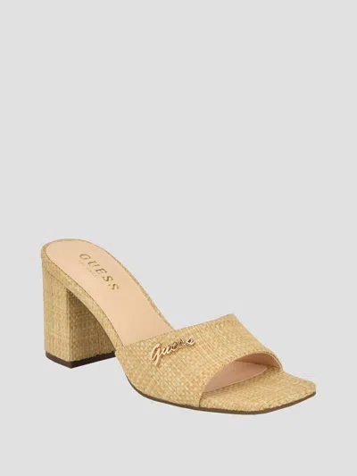 Guess Factory Rylan Summer Mules In Gold