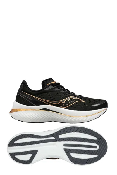 Saucony Men's Endorphin Speed 3 Running Shoes - Medium Width In Black/goldstruck In Multi