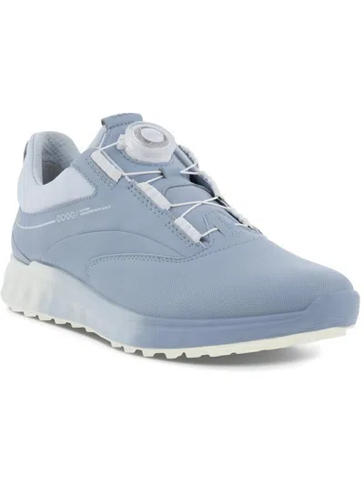 Ecco Womens Leather Sport Golf Shoes In Blue