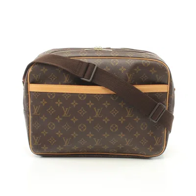 Pre-owned Louis Vuitton Reporter Gm Monogram Shoulder Bag Pvc Leather Brown