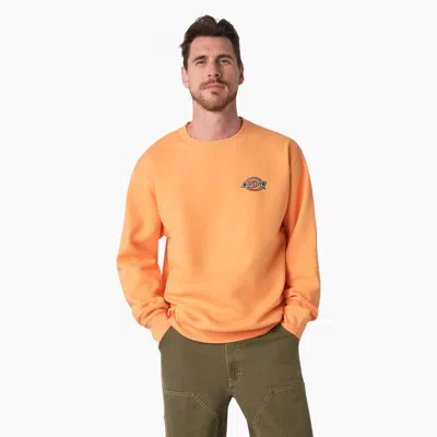Dickies Fleece Embroidered Chest Logo Sweatshirt In Orange