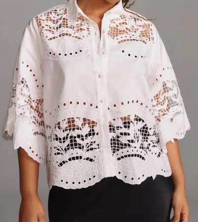 Ranna Gill Selena Lace Top In White