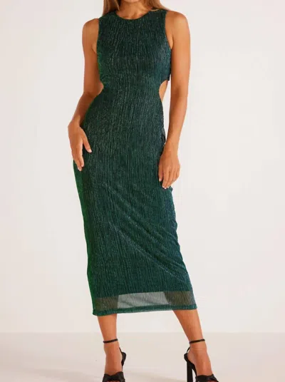 Minkpink Astrid Cutout Midi Dress In Emerald In Green