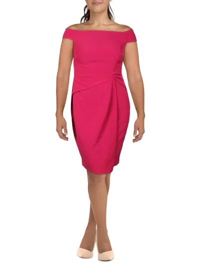 Lauren Ralph Lauren Womens Pleated Mini Cocktail And Party Dress In Pink