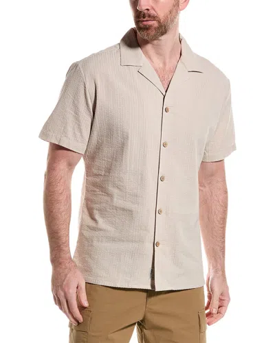 Original Paperbacks Siena Seersucker Shirt In Beige