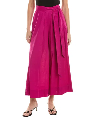 Alpha Studio Pleated Pull-on Pant In Pink