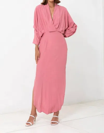 S/w/f Plunge Dress In Rosa In Pink