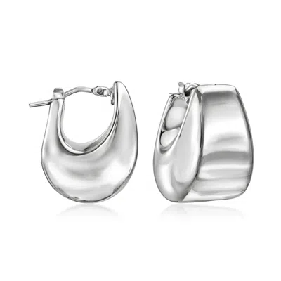 Ross-simons Italian Sterling Silver Graduated Hoop Earrings