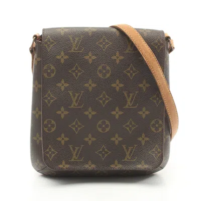 Pre-owned Louis Vuitton Musette Salsa Long Strap Monogram Shoulder Bag Pvc Leather Brown