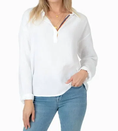 Dylan Reese Pullover Top In White