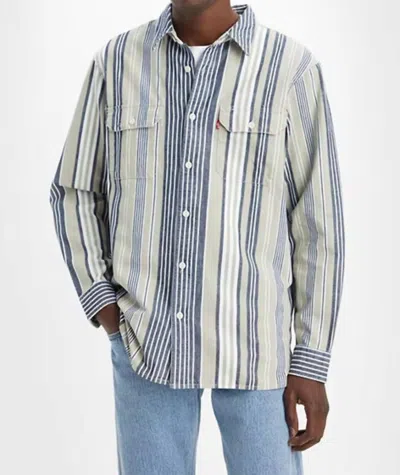 Levi's Jackson Worker Overshirt In Medium Blue