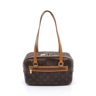 Pre-owned Louis Vuitton Cite Mm Monogram Shoulder Bag Pvc Leather Brown