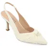 Journee Collection Bahar Slingback Pump In White