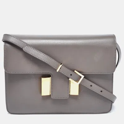 Tom Ford Leather Sienna Shoulder Bag In Grey
