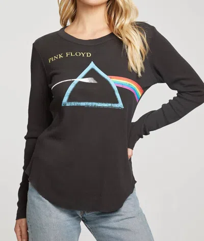 Chaser Pink Floyd Thermal Long Sleeve Top In Black