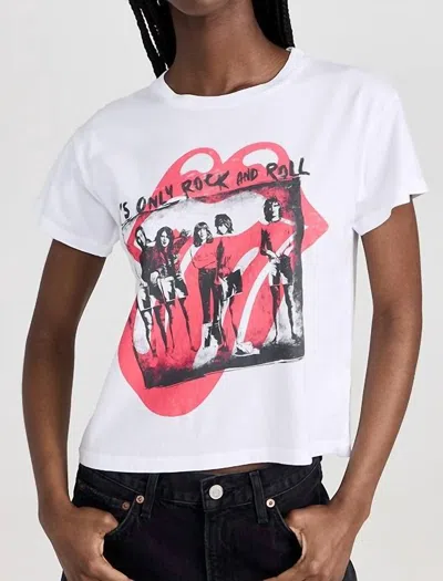 Daydreamer Rolling Stones Its Only Rock N Roll Solo Tee In Bleach White