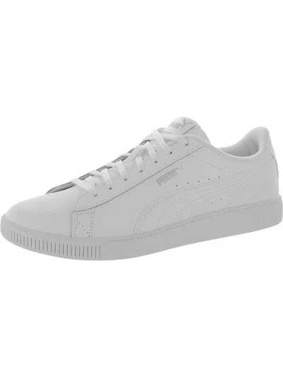 Puma Vikky V3 Womens Leather Lifestyle Casual And Fashion Sneakers In White