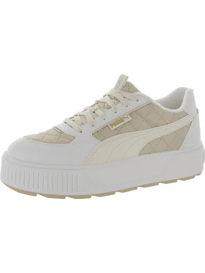 Puma Karmen Rebelle Van Life Womens Faux Leather Lifestyle Casual And Fashion Sneakers In White