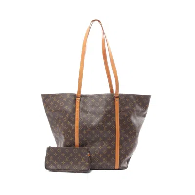 Pre-owned Louis Vuitton Sac Shopping Monogram Shoulder Bag Tote Bag Pvc Leather Brown