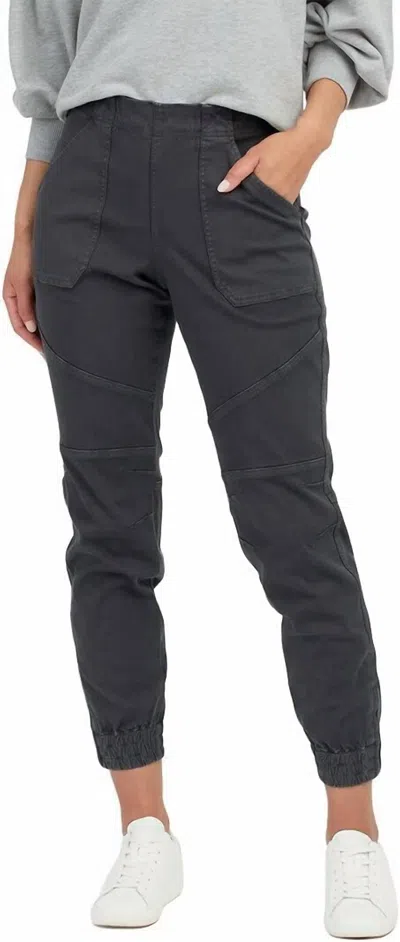 Spanx Stretch Twill Jogger In Washed Black