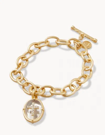 Spartina 449 Women's Faithful Charm Bracelet In Gold In Silver