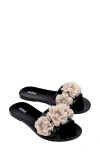 Melissa Women's Babe Springtime Slide Sandals In Beige/black