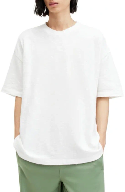 Allsaints Aspen Oversized Short Sleeve T-shirt In Lilly White