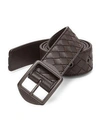 BOTTEGA VENETA Patterned Leather Casual Belt