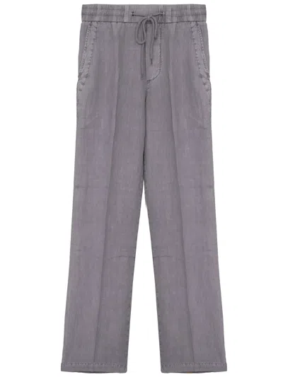 James Perse Linen Trousers In Grey