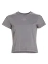 Alexander Wang T Puff Logo Bound Neck Essential Shrunk T-shirt In Acid Fog