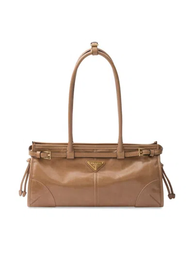 Prada Women's Medium Leather Handbag In Brown