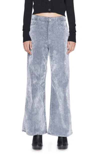 Frame Le Baggy Palazzo Wide Leg Jeans In Gray Flock