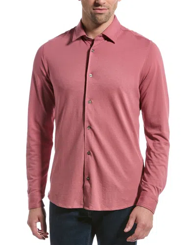 Ted Baker Rigby Pique Shirt In Pink