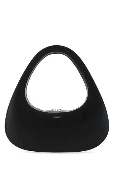 Coperni Black Leather Baguette Swipe Handbag