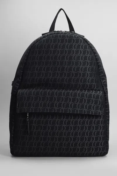 Christian Louboutin Zip N Flap Backpack In Black Cotton