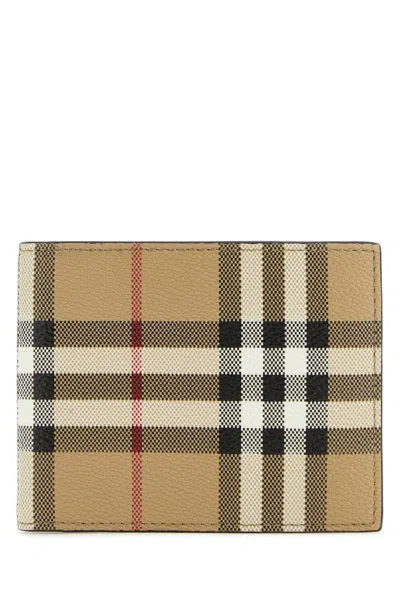 Burberry Printed E-canvas Wallet In Archivebeige