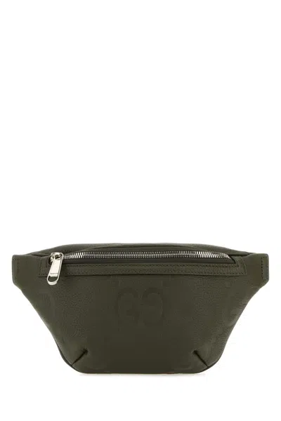 Gucci Olive Green Leather Belt Bag