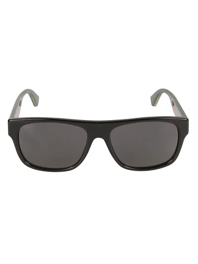 Gucci Geometric Classic Sunglasses In Black/multicolor