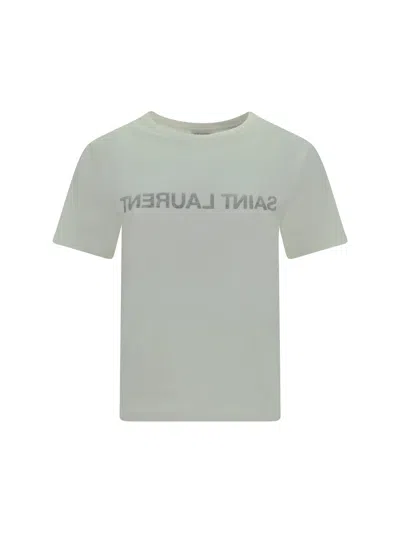 Saint Laurent T-shirt In Naturel/noir